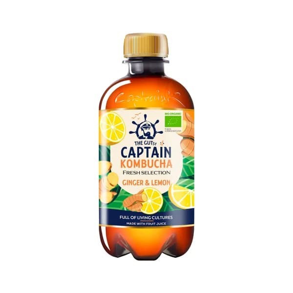 THE GUTSY CAPTAIN Kombucha jengibre-limón 400 ml. - 0.4 l - Imagen del producto en Findit