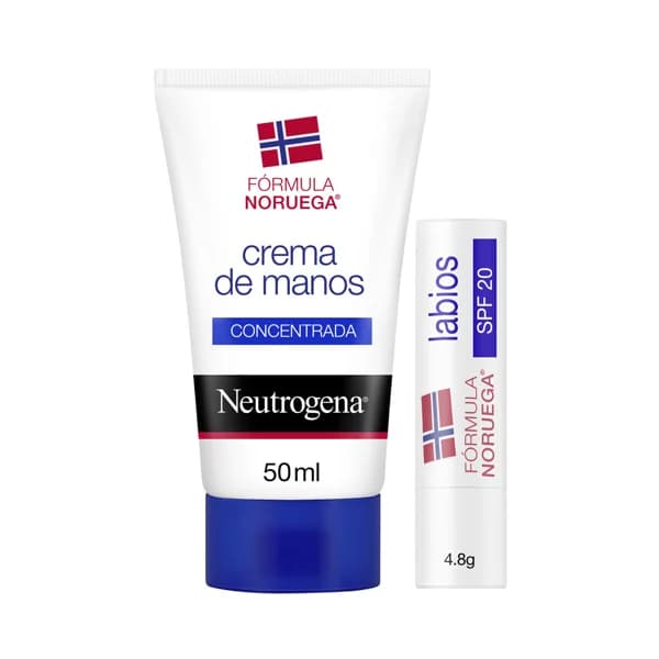 NEUTRÓGENA Crema de manos concentrada de 50 ml y bálsamo labial protector con FPS 20 NEUTRÓGENA. - 1 ud - Imagen del producto en Findit
