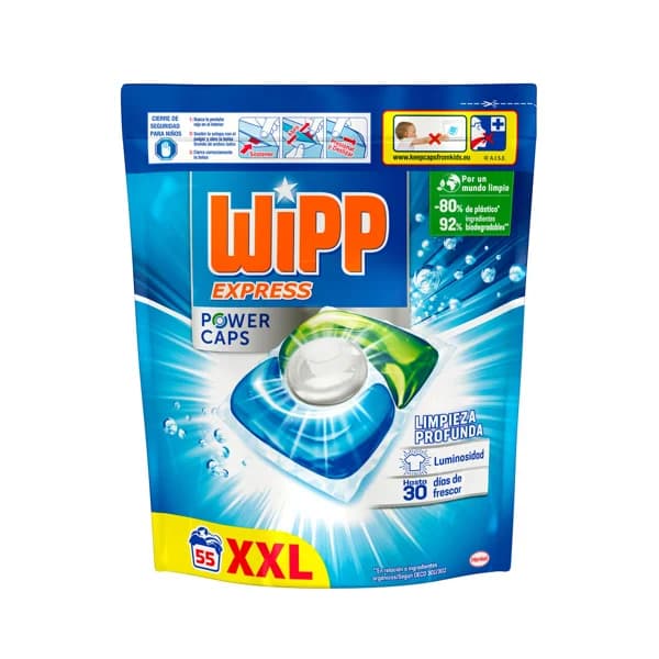 WIPP Power Detergente en cápsulas 55 ds. - 1 ud - Imagen del producto en Findit