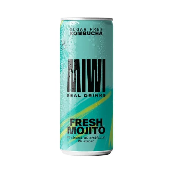 MIWI Kombucha 0% azúcar con sabor refrescante mojito lata 250 ml. - 0.25 l - Imagen del producto en Findit