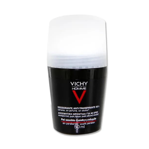 VICHY Desodorante roll on para hombre efecto antitranspirante para piel sensible VICHY HOMME 50 ml. - 0.05 l - Imagen del producto en Findit