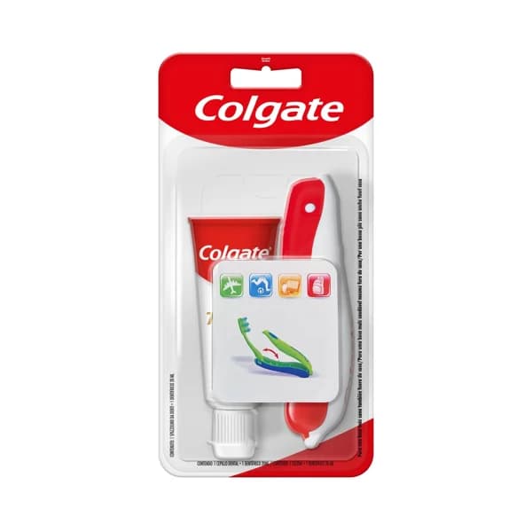 COLGATE Kit dental de viaje, con cepillo de dientes plegable, pasta de dientes (20 ml). - 1 ud - Imagen del producto en Findit