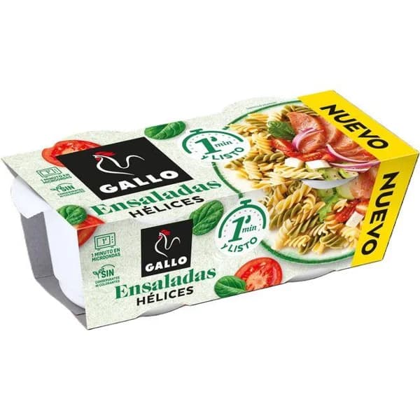 Hélices ensalada 1 minuto GALLO, pack 2x125 g - 0.25 kg - Imagen del producto en Findit