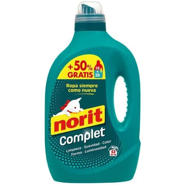 Detergente NORIT COMPLET, garrafa 35+18 dosis - 1 ud - Imagen del producto en Findit