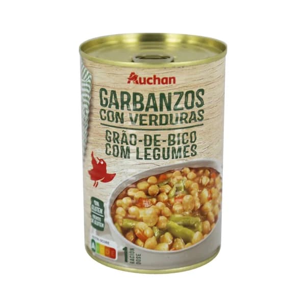 PRODUCTO ALCAMPO Garbanzos con verduras PRODUCTO ALCAMPO lata de 440 g. - 0.44 kg - Imagen del producto en Findit