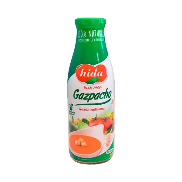 HIDA Gazpacho de receta tradicional 100% natural 785 ml. - 0.75 l - Imagen del producto en Findit