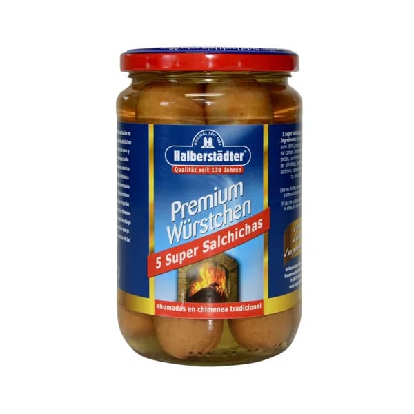 HALBERSTÄDTER Salchichas súper HALBERSTÄDTER frasco de 400 g. - 0.4 kg - Imagen del producto en Findit
