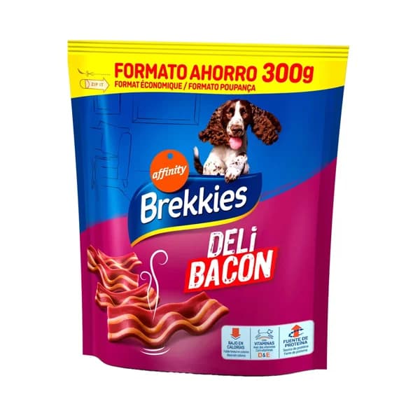 BREKKIES Bocaditos con sabor a bacon para perros adultos BREKKIES DELI BACON 300 gr, - 0.3 kg - Imagen del producto en Findit