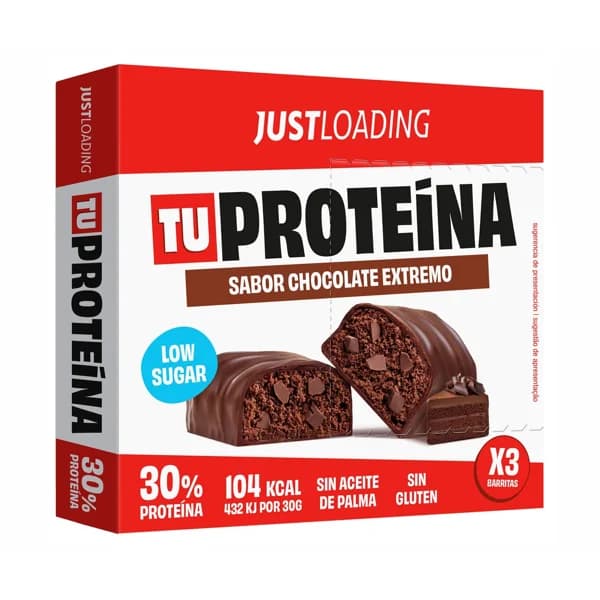 JUSTLOADING Barrita de chocolate extremo 3 x 30 gr. - 0.09 kg - Imagen del producto en Findit