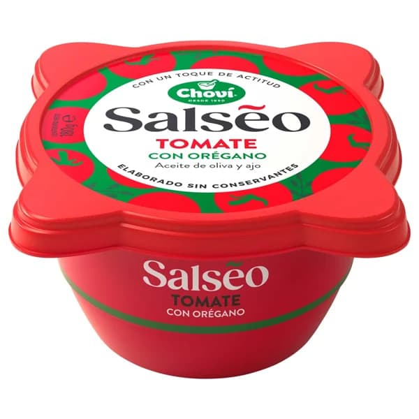 CHOVI Salseo tomate con orégano, aceite de oliva y ajo 180 g. - 0.18 kg - Imagen del producto en Findit