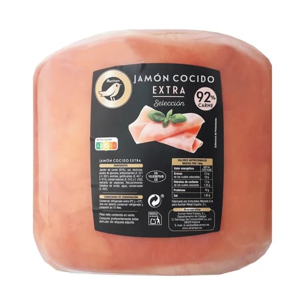 Jamón cocido extra ALCAMPO GOURMET Selección - Loncha fina 1 mm - 1 ud - Imagen del producto en Findit
