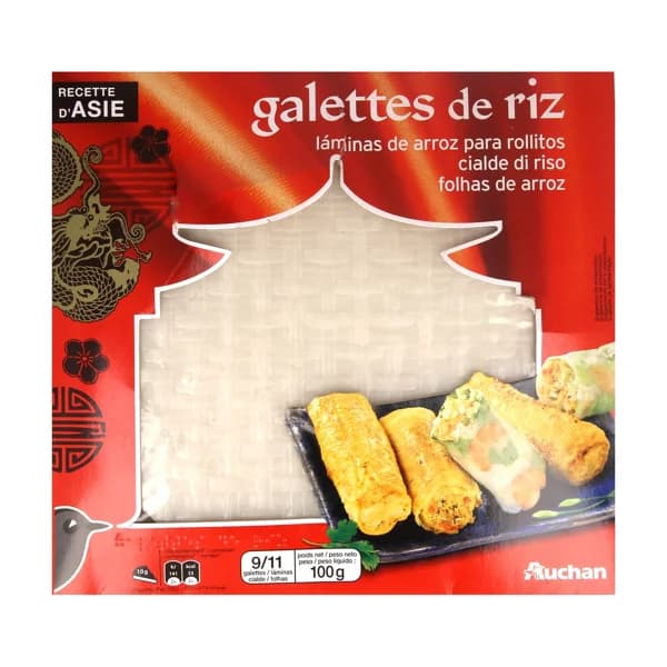 PRODUCTO ALCAMPO Láminas de arroz para hacer rollitos PRODUCTO ALCAMPO 100 g. - 0.1 kg - Imagen del producto en Findit