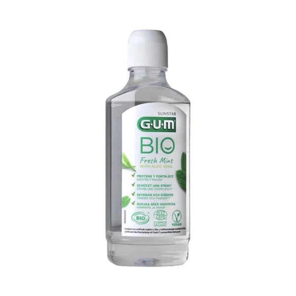 GUM Bio Enjuague bucal ecológico con aloe vera y sabor a menta suave 500 ml. - 0.5 l - Imagen del producto en Findit