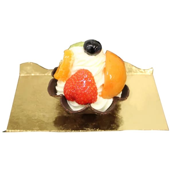Tulipa de chocolate y nata con frutas, 100g. - 0.1 kg - Imagen del producto en Findit