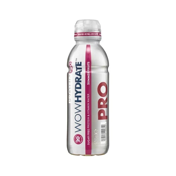 WOW HYDRATE Bebida proteica con sabor a frutas de verano 20 g. botella de 500 ml. - 0.5 l - Imagen del producto en Findit