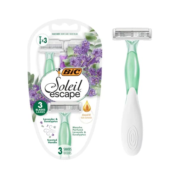 BIC Soleil escape Maquinilla desechable para depilación femenina con cabezal de 3 hojas 3 uds. - 1 ud - Imagen del producto en Findit