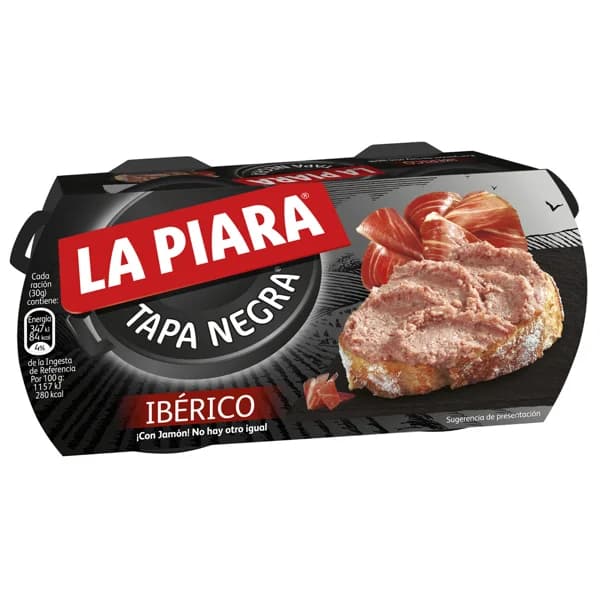 LA PIARA Paté de hígado de cerdo ibérico LA PIARA Tapa Negra 2 ud x 73 g. - 0.15 kg - Imagen del producto en Findit