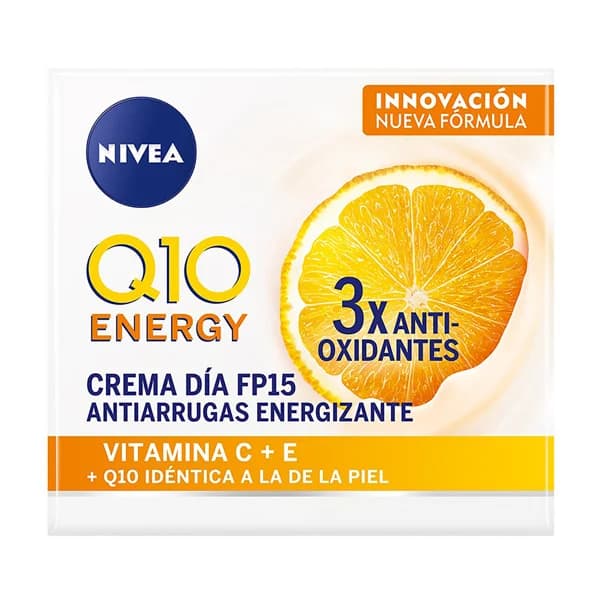NIVEA Q10 Energy Crema de día antiarrugas, con vitamina C y FPS 15 50 ml. - 0.05 l - Imagen del producto en Findit