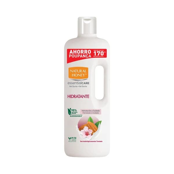 NATURAL HONEY Gel de baño o ducha hidratante con aceite de almendras dulces NATURAL HONEY Skin care 1350 ml. - 1.35 l - Imagen del producto en Findit