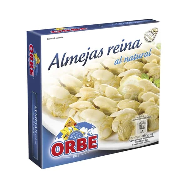 ORBE Almejas reina al natural lata de 63 g. - 0.06 kg - Imagen del producto en Findit