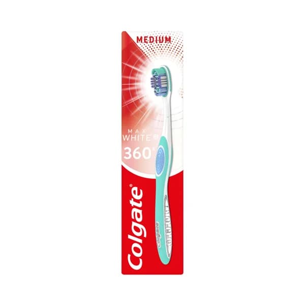 COLGATE Cepillo de dientes medio, que ayuda prevenir la acumulación de bacterias COLGATE 360º Max white one. - 1 ud - Imagen del producto en Findit
