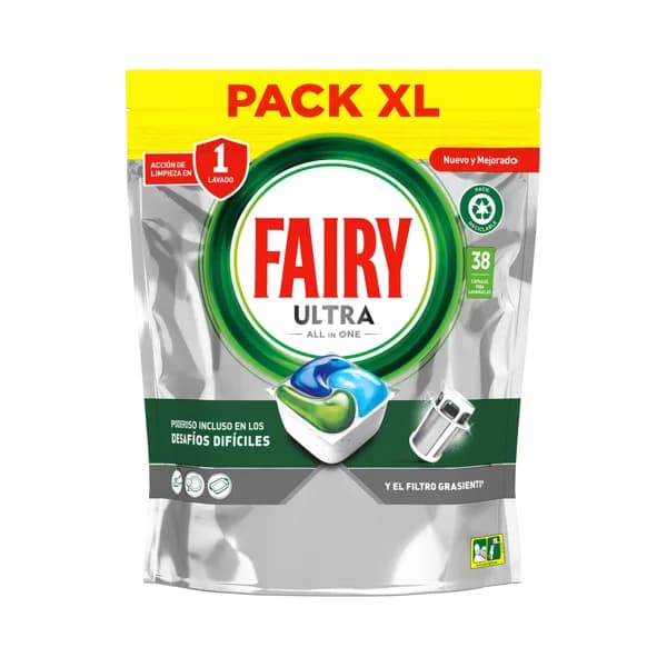 FAIRY Detergente para lavavajillas a máquina FAIRY Ultra 38 uds. 566 g. - 0.57 kg - Imagen del producto en Findit