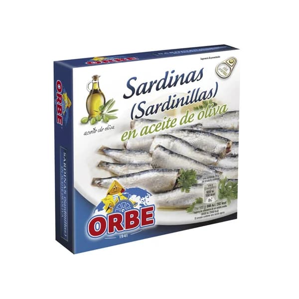 ORBE Sardinillas en aceite de oliva lata de 78 g. - 0.09 kg - Imagen del producto en Findit