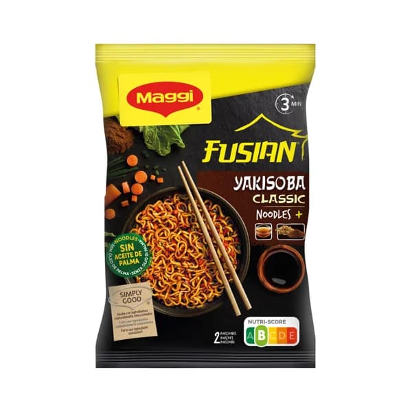 MAGGI Yakisoba Fusian Noodles (Fideos Orientales) clásicos 120 g. - 0.12 kg - Imagen del producto en Findit