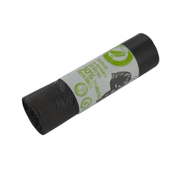 PRODUCTO ECONÓMICO ALCAMPO Bolsas de basura negra con autocierre capacidad 30 l 25 uds. - 1 ud - Imagen del producto en Findit