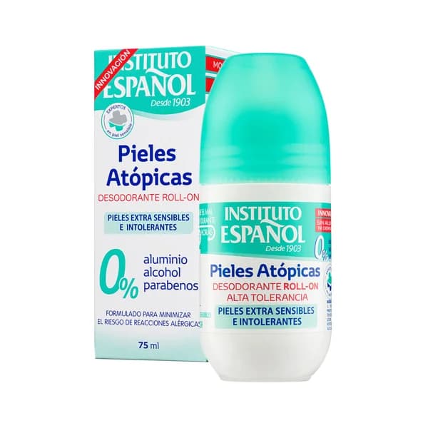 INSTITUTO ESPAÑOL Desodorante roll on para mujer para pieles atópicas INSTITUTO ESPAÑOL Pieles atópicas 75 ml. - 0.08 l - Imagen del producto en Findit