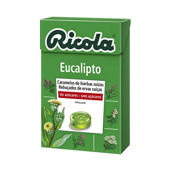 RICOLA Caramelos de hierbas suizas, sin azúcar, sabor a eucalipto y efecto refrescante RICOLA 50 g. - 1 ud - Imagen del producto en Findit
