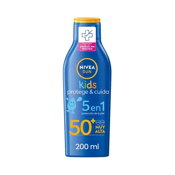 NIVEA Sun kids Leche solar protectora, especial para niños con factor de protección 50+ (muy alto) 200 ml. - 0.2 l - Imagen del producto en Findit