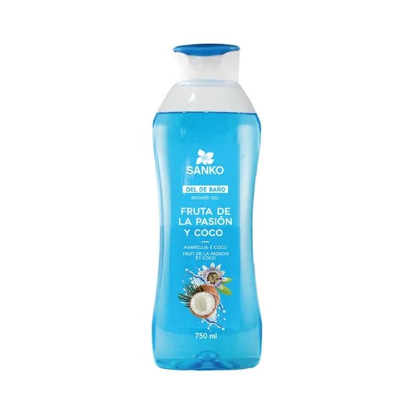 SANKO Gel de baño o ducha con extracot fruta de la pasión y coco SANKO 750 ml. - 0.75 l - Imagen del producto en Findit