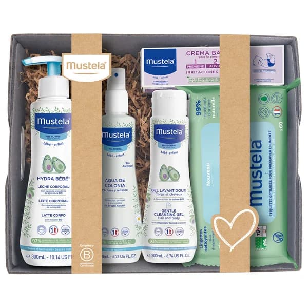 MUSTELA Canastilla con productos para la higiene y el cuidado de nuestro bebé. - 1 ud - Imagen del producto en Findit