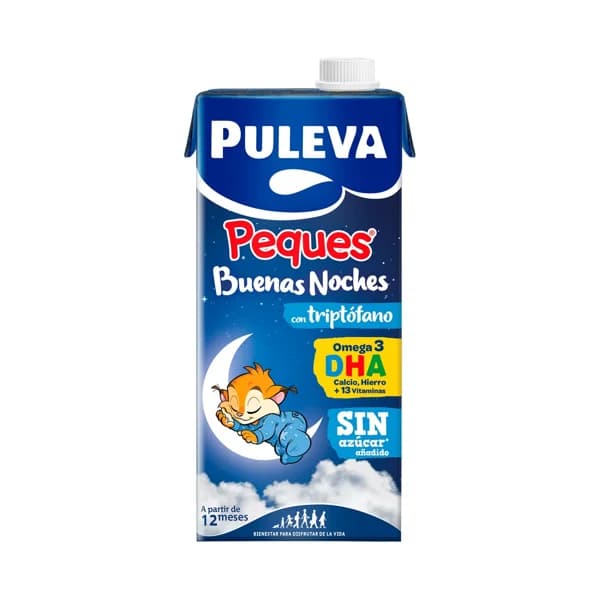 PULEVA Peques buenas noches Leche (3) de crecimiento con Triptófano, a partir de 12 meses 1 l. - 1 l - Imagen del producto en Findit