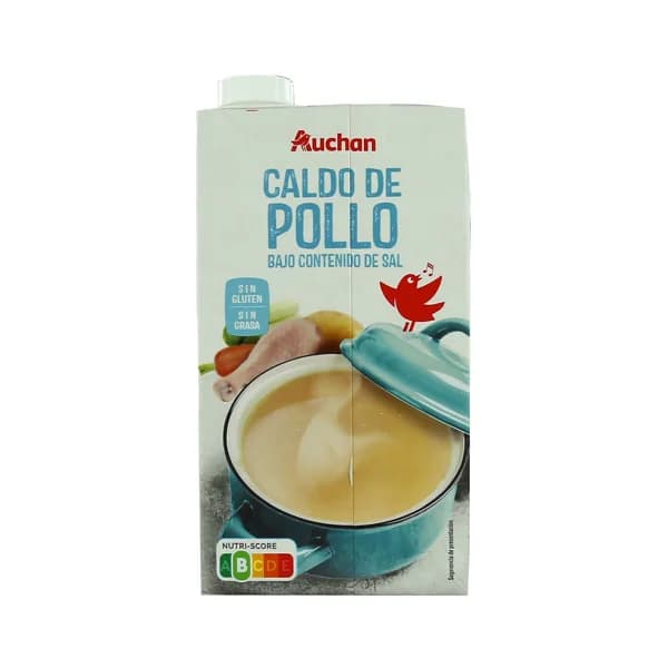 PRODUCTO ALCAMPO Caldo de pollo con bajo contenido en sal brik de 1 l. - 1 l - Imagen del producto en Findit