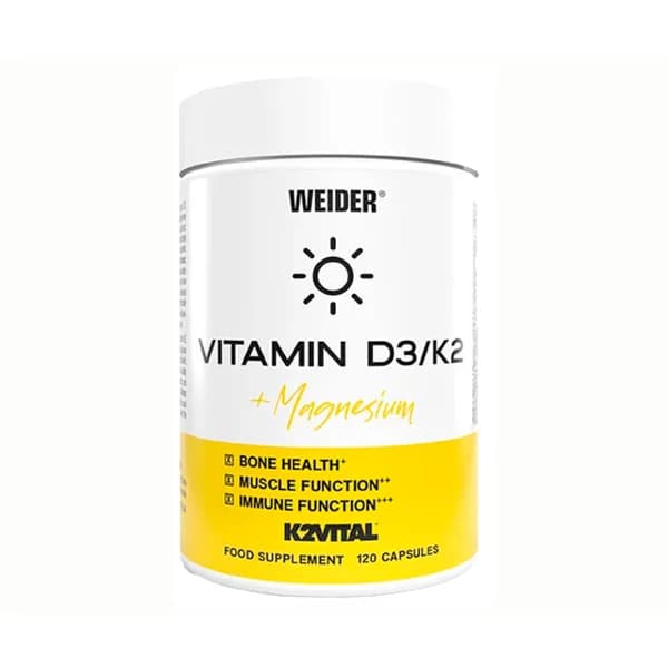 WEIDER Vitamina D3/K2 con magnesio 120 caps. - 1 ud - Imagen del producto en Findit
