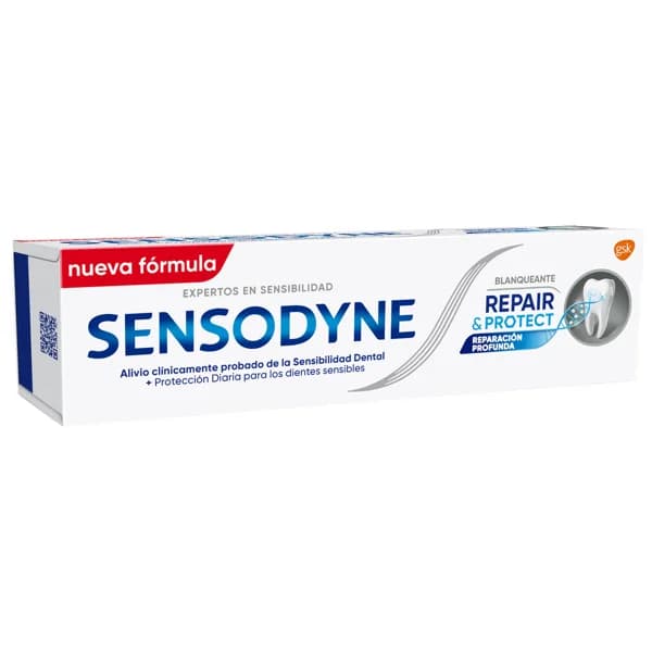 SENSODYNE Pasta de dientes con flúor y acción blanqueante, para dientes sensibles SENSODYNE Repair & protect 75 ml. - 0.08 l - Imagen del producto en Findit