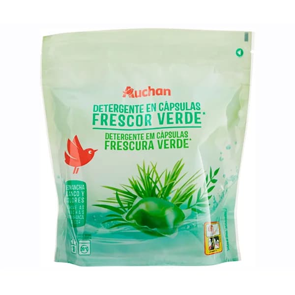 PRODUCTO ALCAMPO Detergente en cápsulas para máquina frescor verde 30 ds. - 1 ud - Imagen del producto en Findit