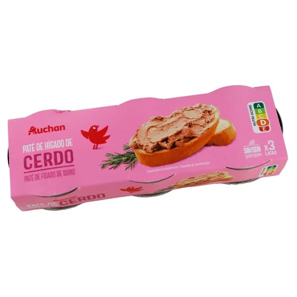 PRODUCTO ALCAMPO Paté de hígado de cerdo PRODUCTO ALCAMPO pack 3 uds. x 80 g. - 0.24 kg - Imagen del producto en Findit