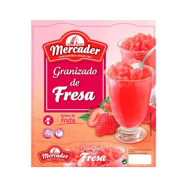 MERCADER Granizado de fresa 4 x 200 ml. - 0.8 l - Imagen del producto en Findit