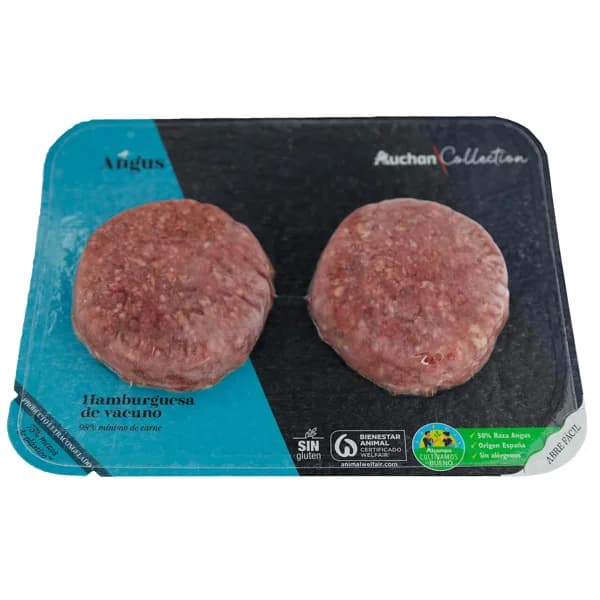 ALCAMPO CULTIVAMOS LO BUENO Hamburguesa de vacuno angus 2x150 g. - 1 ud - Imagen del producto en Findit