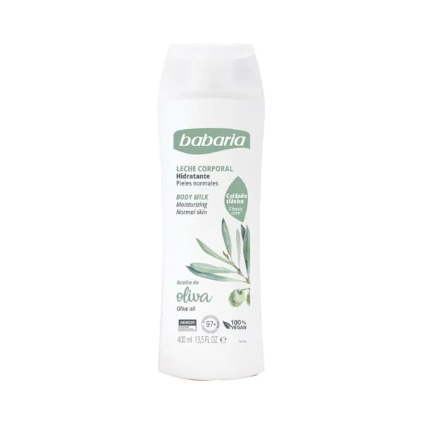 BABARIA Body milk hidratante con aceite de oliva, para pieles normales 400 ml. - 0.4 l - Imagen del producto en Findit