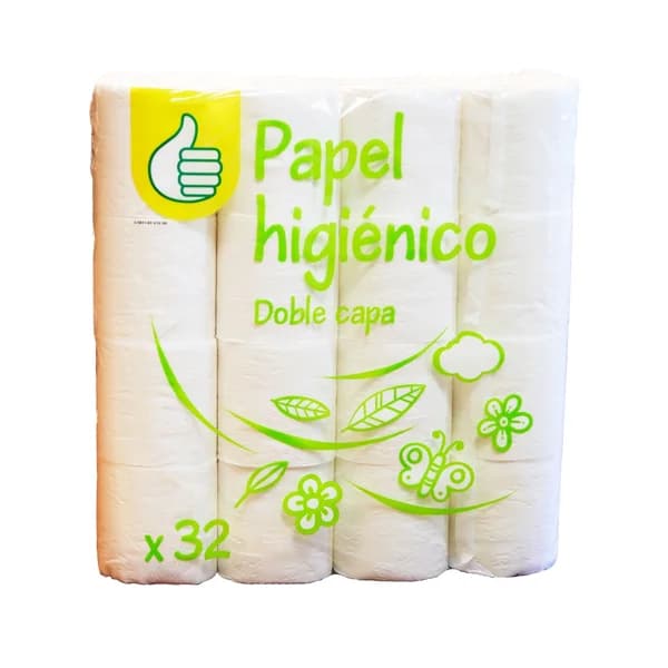 PRODUCTO ALCAMPO Papel higiénico doble capa 32 rollos - 1 ud - Imagen del producto en Findit