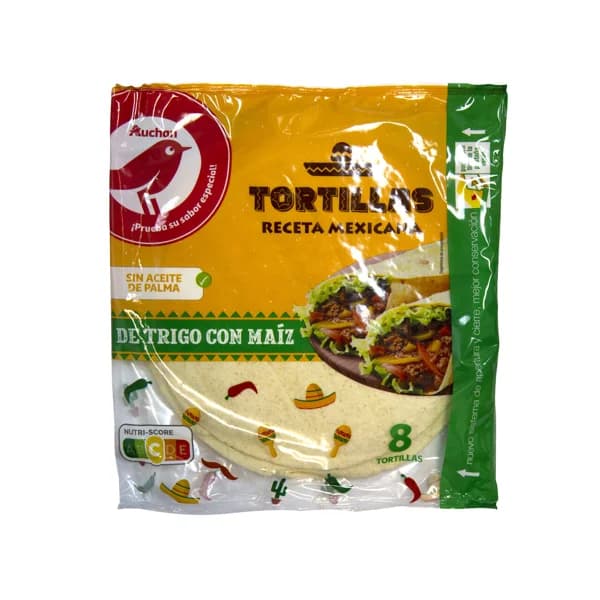 PRODUCTO ALCAMPO Tortillas de trigo y maíz 8 uds. 320 g. - 0.32 kg - Imagen del producto en Findit
