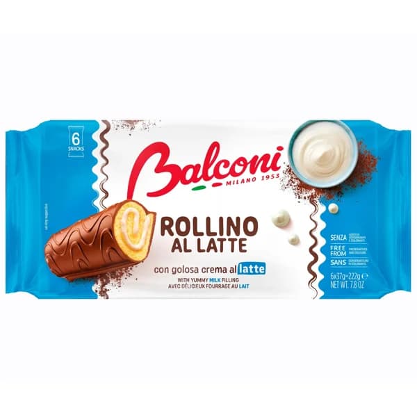 BALCONI Bizcochos rellenos de crema de leche 6 uds. 37 g. - 0.22 kg - Imagen del producto en Findit