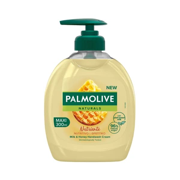 PALMOLIVE Jabón de manos líquido sin jabón, enriquecido con proteínas de leche y miel PALMOLIVE Naturals 300 ml. - 0.3 l - Imagen del producto en Findit
