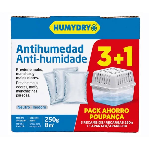 HUMYDRY Antihumedad Basic más 3 recambios de 250 g. - 0.25 kg - Imagen del producto en Findit