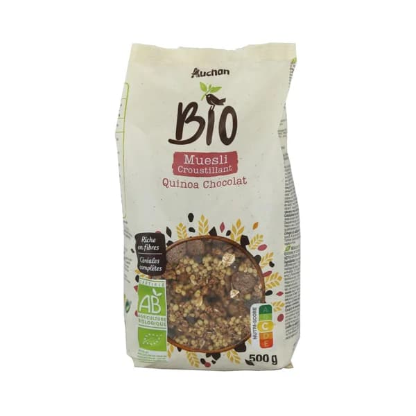 ALCAMPO ECOLÓGICO Cereales muesli con quinoa y con chocolate ecológicos 500 g. - 0.5 kg - Imagen del producto en Findit