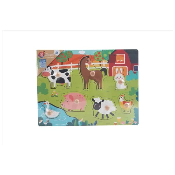 Encajable Puzzle Madera Animales Zoo/Granja/Marinos ONE TWO FUN ALCAMPO - 1 ud - Imagen del producto en Findit
